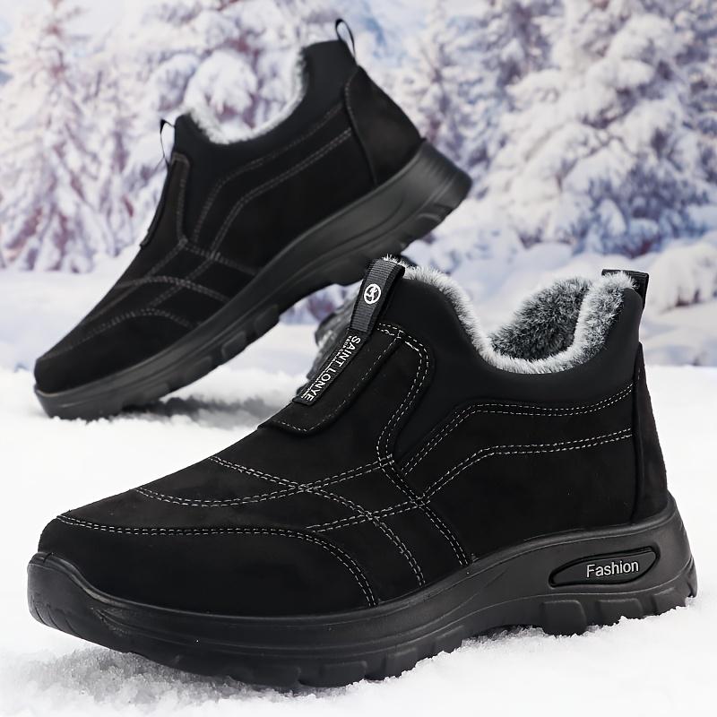 Warm and Comfortable Men's Snow Boots Non-Slip Ankle Boots for Outdoor Hiking and Trekking Winter Shoes