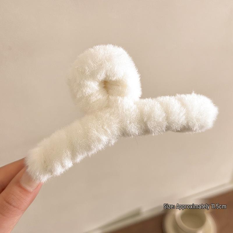 High-End Plush Shark Claw Hair Clip - 2025 Trendy Hair Accessory for Women
