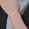 Atoztide Personalized Custom Bracelet and Necklace Jewelry Set Crown Heart Pendant Stainless Steel For Men Bangle Birthday Gift