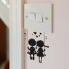 Valentine‘s Day Swinging Couple Switch Plate Sticker Romantic Home Decor Self-Adhesive Removable Decal