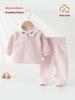 Autumn-Winter Padded Baby Girl Outfit: Outdoor Princess Two-Piece Set (Size 73)