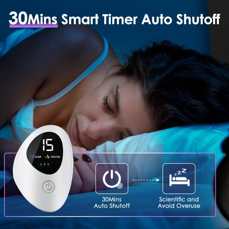 HailiCare Handheld Sleep Aid 15 Adjustable Levels Dual Modes Sleep Instrument for Home Use
