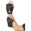 Smiffys Unisex Adult Fingerless Punk Gloves