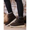 New Women's Cotton Shoes, Large-sized Casual Mid-calf Front Lace-up Cotton Boots for Women