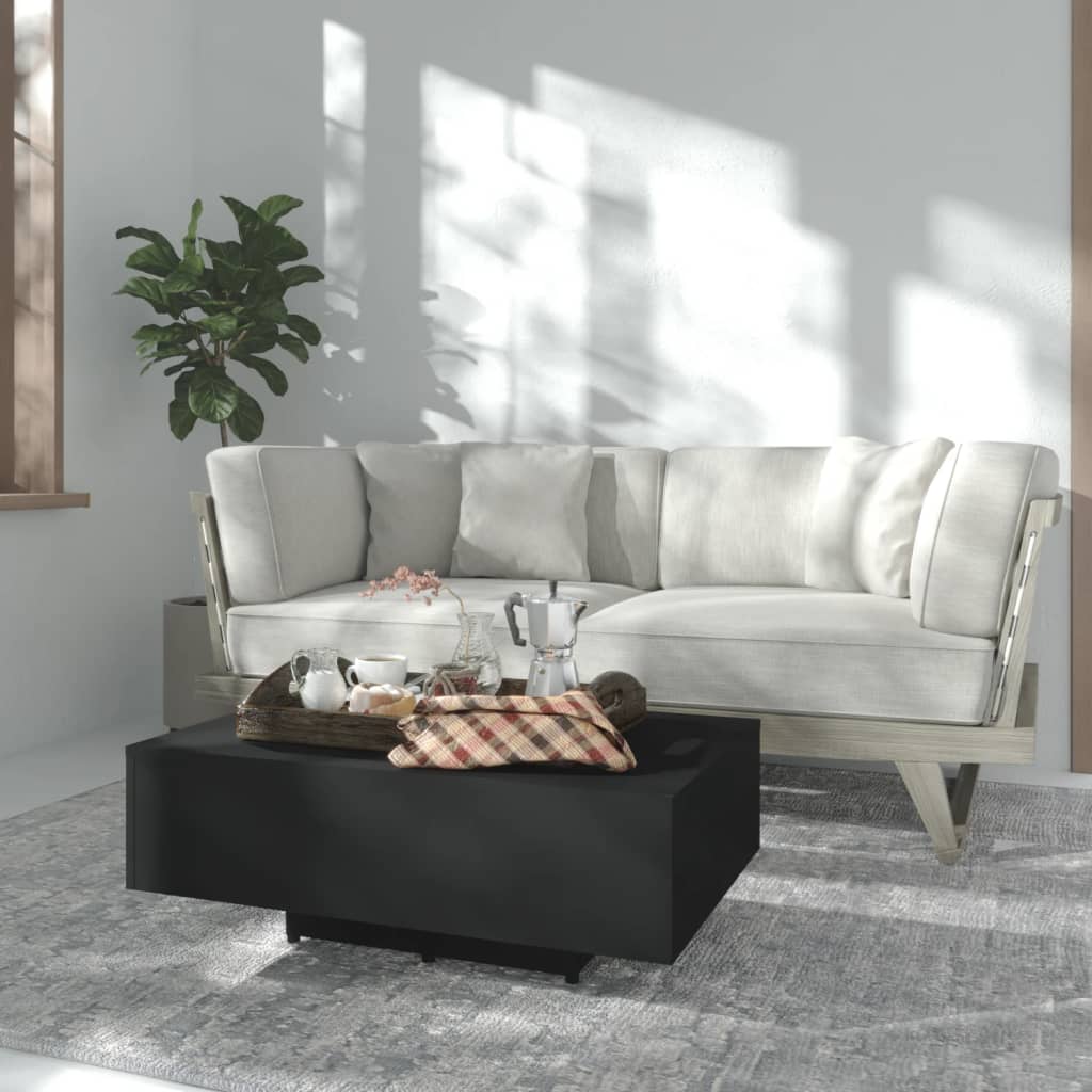 Eleganter Couchtisch Für Das Wohnzimmer, Quadratischer Niedriger Tisch, Beistelltisch Für Das Sofa, 85x55x31 Cm