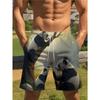 Fashionable Comfortable Plus Size Drawstring Animal Print Beach Shorts Men Colorful 3D Summer Casual Holiday Short Pants Loose Surf Swim Shorts