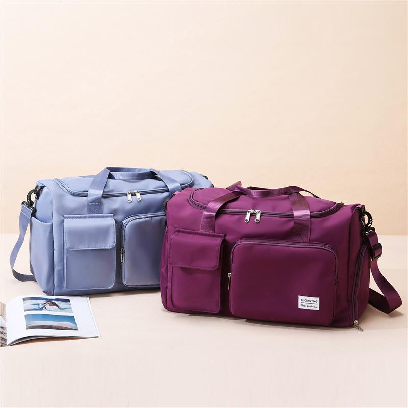 Large Capacity Fitness Bag with Wet/Dry Shoe Compartment, Oxford Cloth, Custom Logo Available.