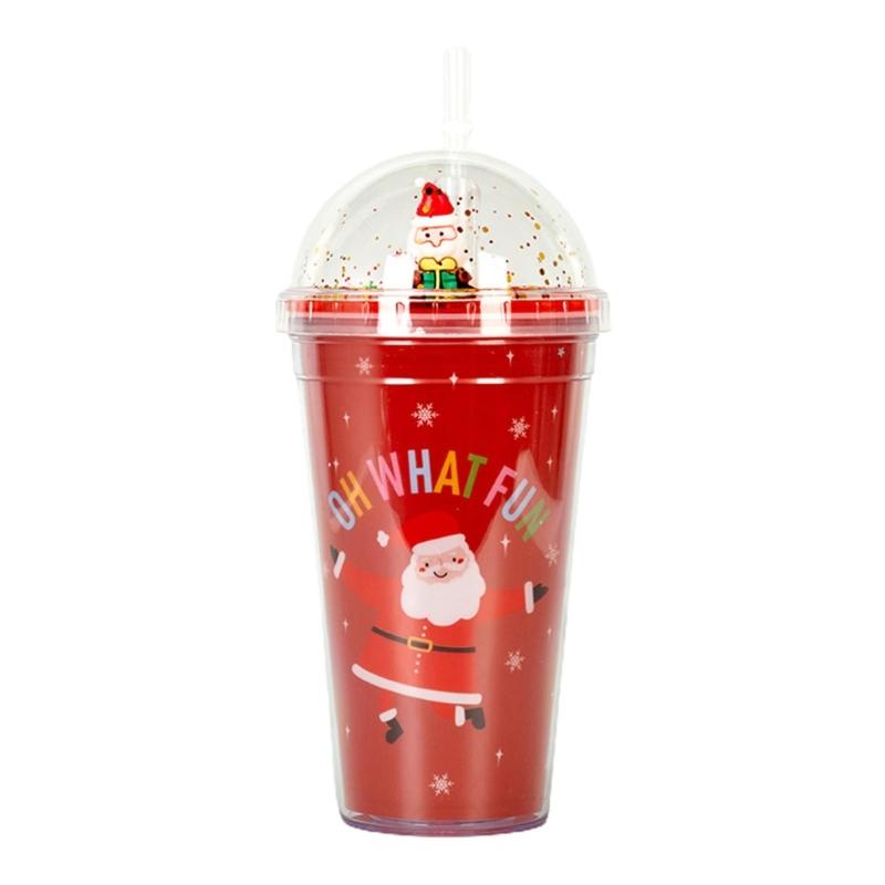 

Christmas Cup with Lid Straw Coffee Mug Xmas Cup Water Bottle Christmas Gift Wholesale 401-500ml