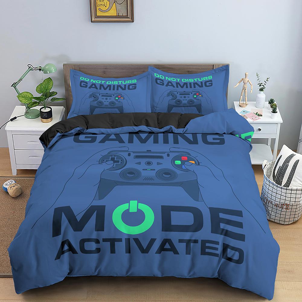 Gamepad Polyester Duvet Cover Set Colourful Button King Play Gamer Bedding Set Kid Teen Man Video Game For Child Game Room Decor