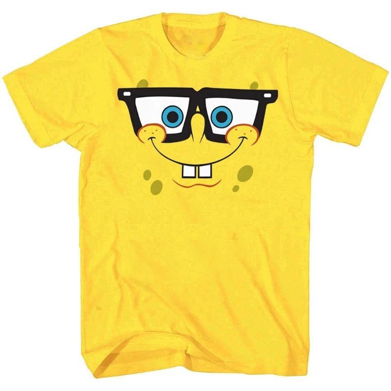 Summer New Cotton T-shirt Round Neck Couple's Short Sleeve Fun Pajama Pie Big Star SpongeBob SquarePants Cute Clothing