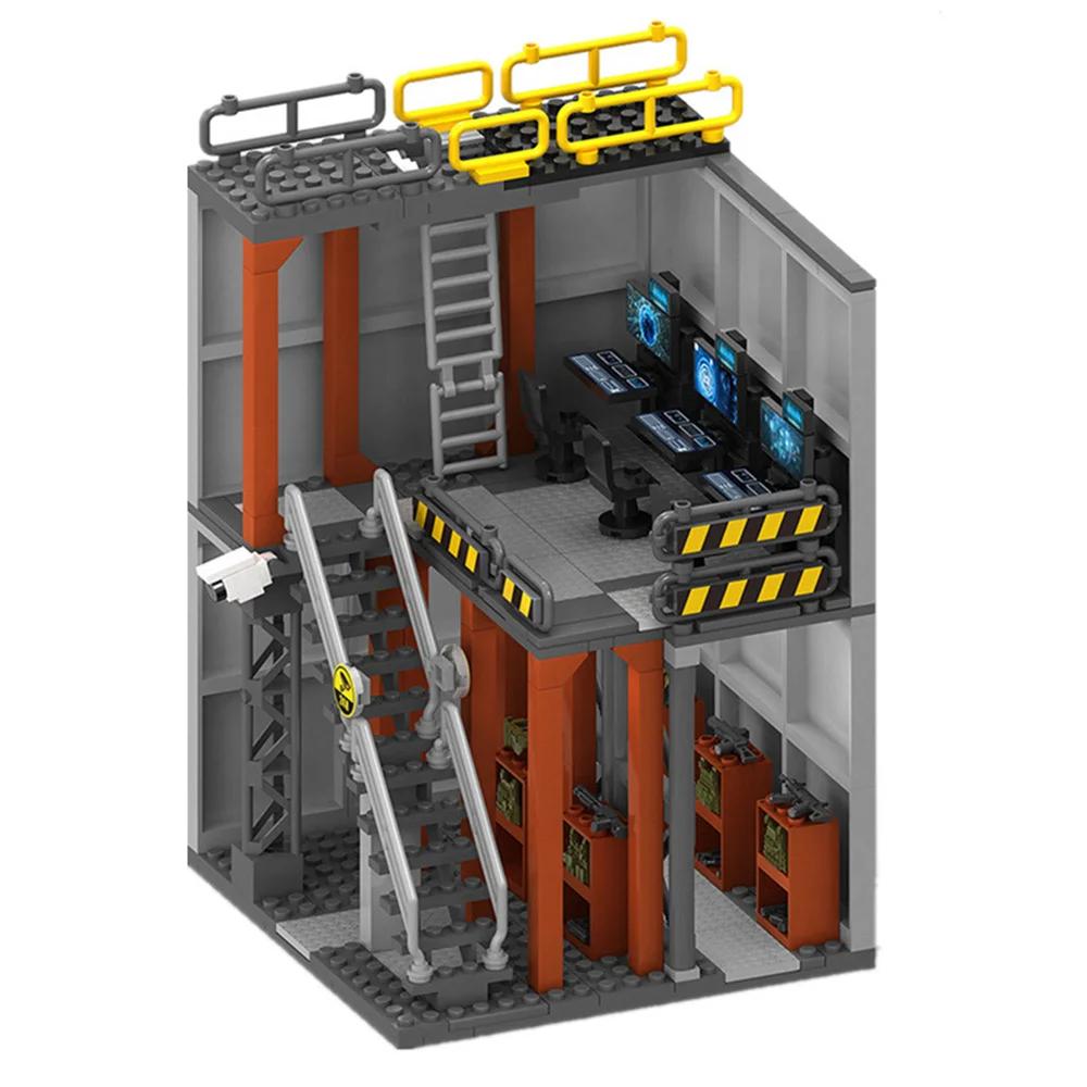 MOC Hangar-Überwachungszentrum, Militärbasis-Baumodul, Militärmodul und mit Militärmodulen kompatibles Modul - Spielzeug