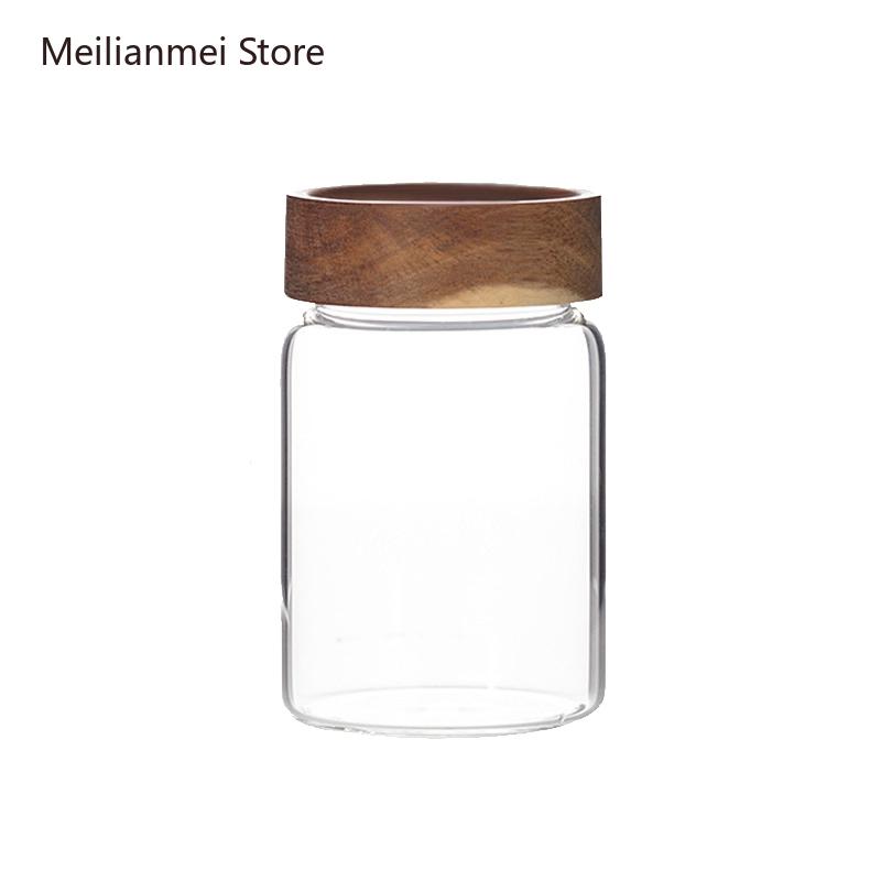 Glass Jars Food High Borosilicate Glass Sealed Jar Coffee Beans Tea Leaves Honey Sealed Storage Jars Kitchen Storage Bottles Jar