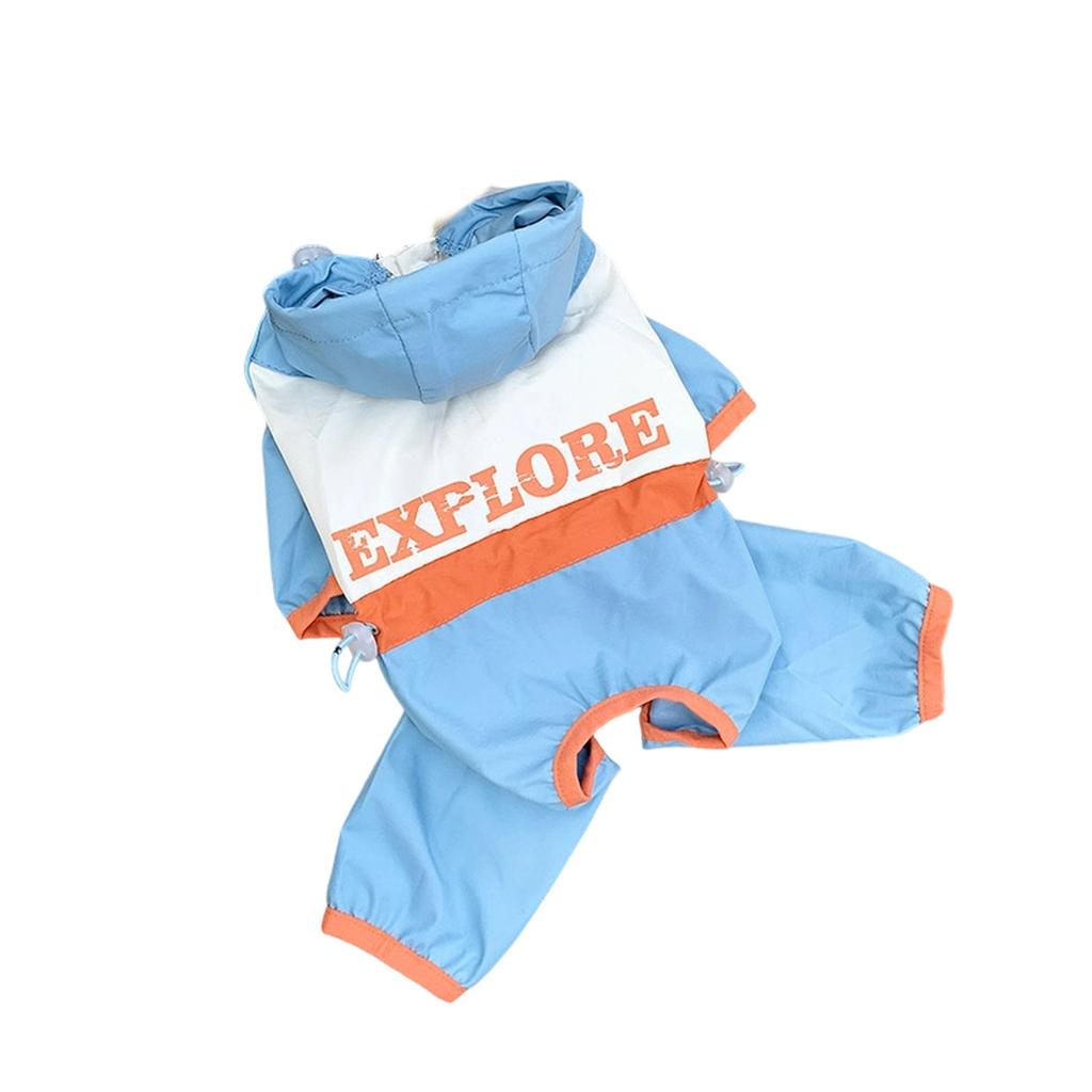 Hund Regenmantel 4-beinig Ganzkörper-Jacke für kleine Hunde (Bichon, Teddy)