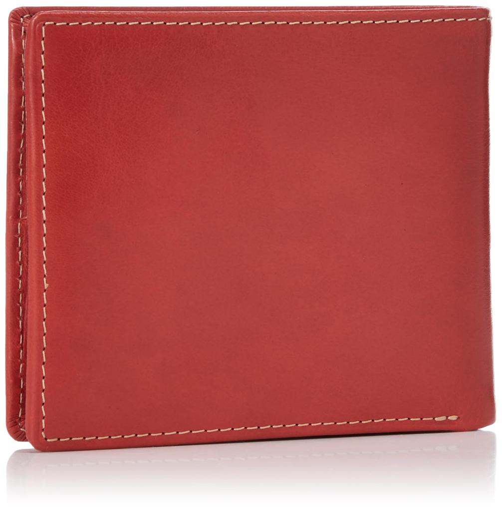 Golbe Italian Leather Bifold Wallet for Women, Vermilion