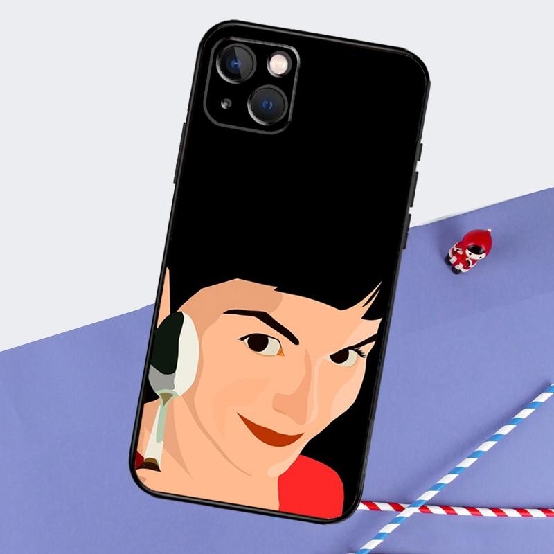 Amelie Movie Poster Phone Case For iPhone 16 Pro Max 11 13 14 15 Pro Max 12 Mini XR 16 15 Plus 16e Back Cover