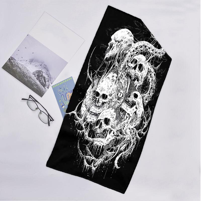Gothic Skull Fashion Beach Towel: Ideal for Summer Adventures Soft, absorbent and quick drying suitable for swimming and bathing