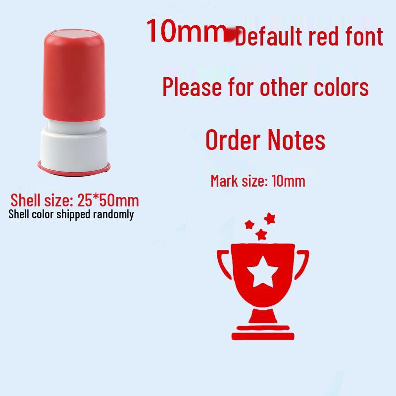 Children's Reward Stamp Set: Cartoon Teacher Small Red Flower Stamps for Kindergarten and Primary School