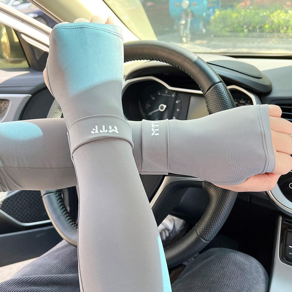 Loose Sunscreen Arm Covers Arm Protection Cycling Gloves Breathable Long Ice Silk Sleeves  Driving