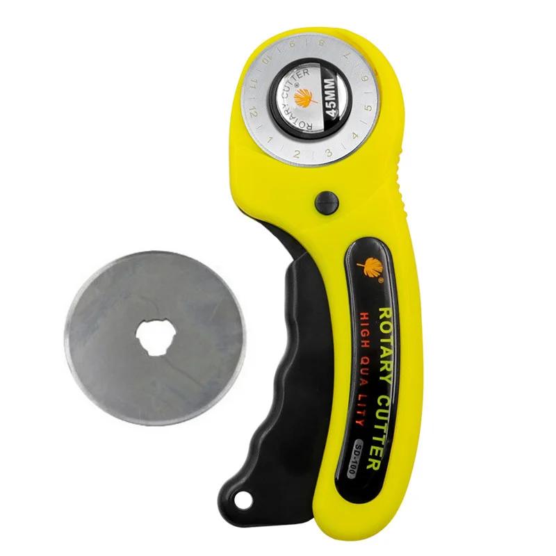 45mm Leather craft Rotary Cutter Leather Cutting Tool Leather Craft Fabric Circular Blade Knife DIY Patchwork Sewing Quilting
