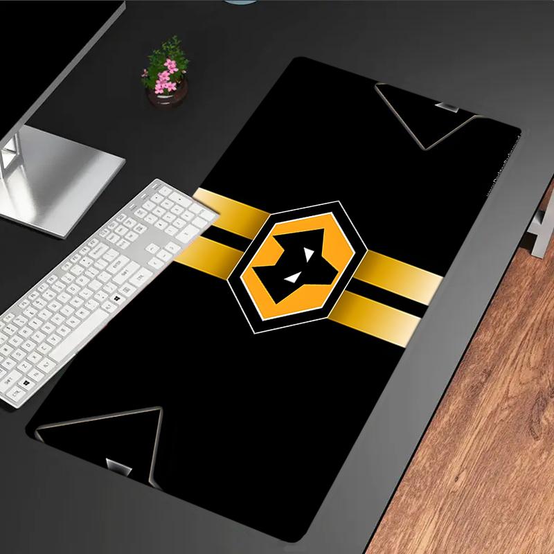 Flammende Wölfe Emblem Wanderer Mauspads, Gaming-Mauspad, Tastaturmatte, Schreibtischdekoration für Computer-Notebook, Fan-Geschenk, Geburtstagsgeschenk