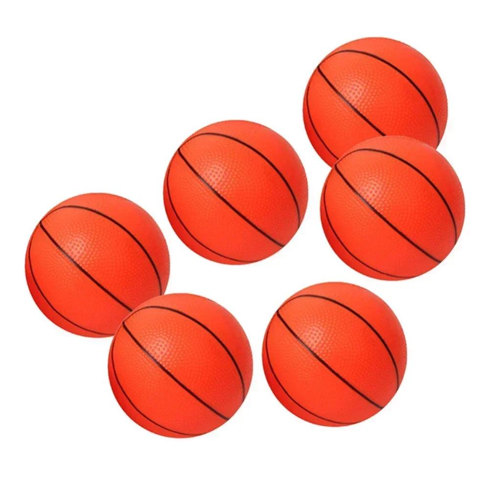 6 Adet 12cm Küçük Basketbol Pompalı Mini Çocuk Şişme Basketbol Topları Çocuk İç Mekan Dış Mekan Spor Oyuncak Basketbol Eğlence