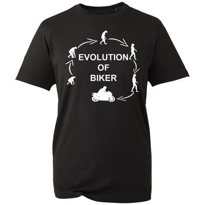 Evolution Of Biker Mens T-Shirt, Motorcycle Racing Superbike Rider Gift Tee