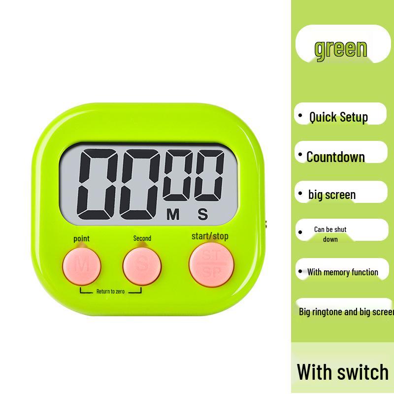 Large Display Electronic Kitchen Timer with Alarm