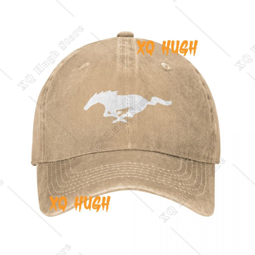 Mustang Pferdedruck Retro Cowboy Gewaschene Baseballkappen Herren Denim Street Tide Hut Hip Hop Schirmmütze