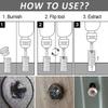 10/20Pcs Multi Spline Screw Extractor Set Alloy Steel Damaged Bolt Removal Tool Easy Out Rusted Bolt Removal for 1/8-13/32Inch