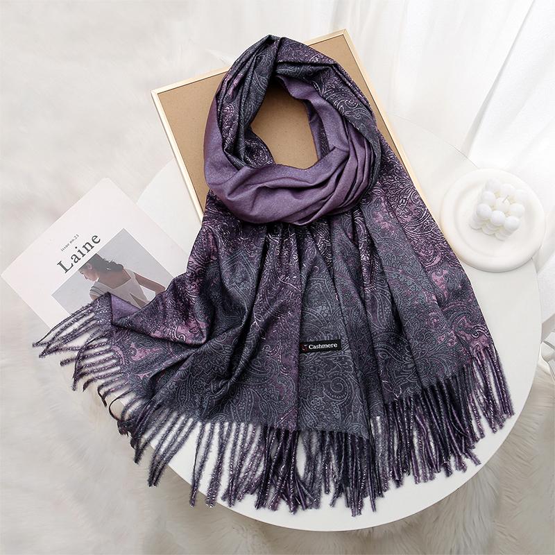 New Ladies Winter Scarf Paisley Printed Cashmere Shawl Scarf Headscarf Shawl and Scarf Women's Echarpe Scarf Luxury Brand