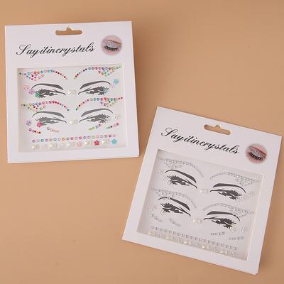 Einweg DIY Acryl Strass Perle Tattoo Aufkleber Maskerade Make-Up Gesicht Dekoration Mädchen Diamant Stirn Augen Aufkleber