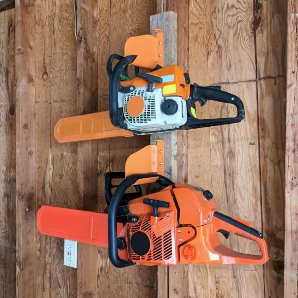 Wall Mounted Chain Saw Holder Rust Resistant Chain Saw Rack Garage Organization