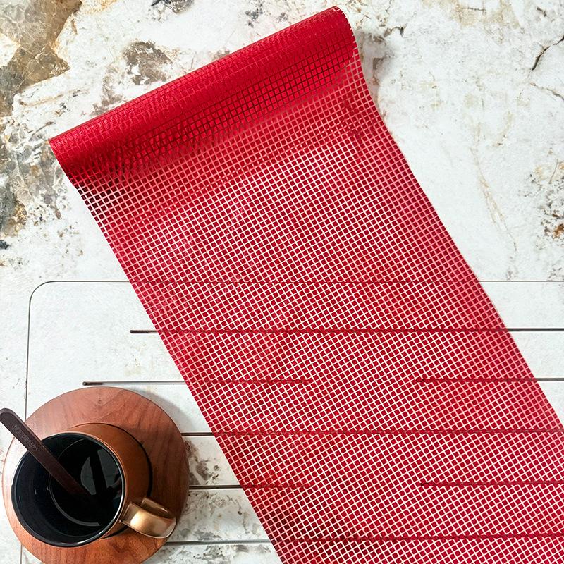 Gold Foil Plaid Sequin Party Table Runner