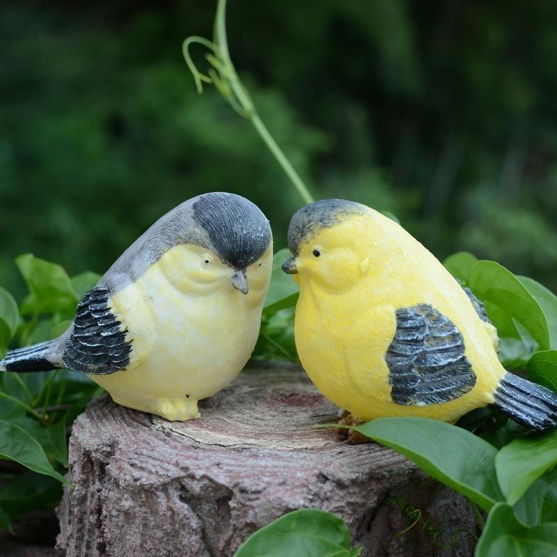 6Pcs/Lot Adorable Resin Miniatures - Create A Charming Fairy Garden with These Lovely Bird Figurines Home Decoration Accessories