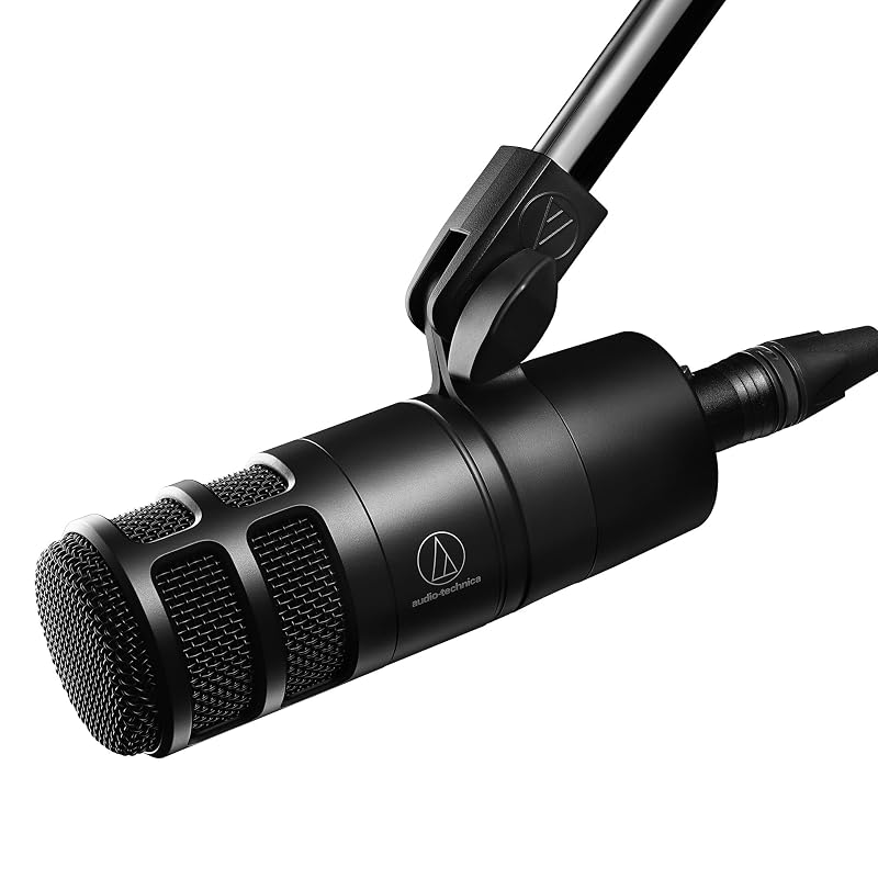 Audio-Technica AT2040 Dynamic Microphone, Supercardioid, XLR, Built-in Pop Filter, for Podcasts, Audiobooks, Game Commentary, Video Streaming, Black