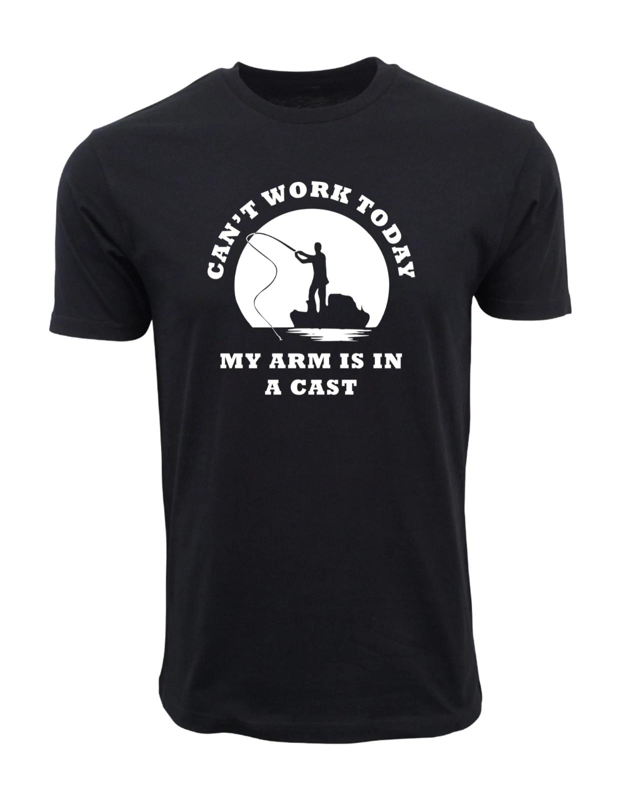 Unisex Adult Casual Graphic CANT WORK TODAY FISHING T SHIRT T-Shirt S
