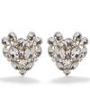Exaggerated Large Rhinestone Love Stud Earrings, Earclips for Women Without Earrings, Personality Versatile, High-end Temperament Earrings