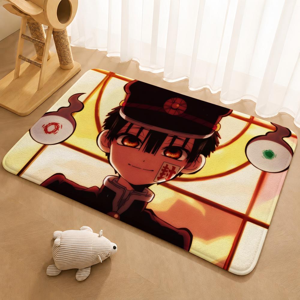 Animation Toilet-bound Hanako-kun Floor Mat Floor Mat Soft Flannel Non-Slip Door  Rug for Living Room