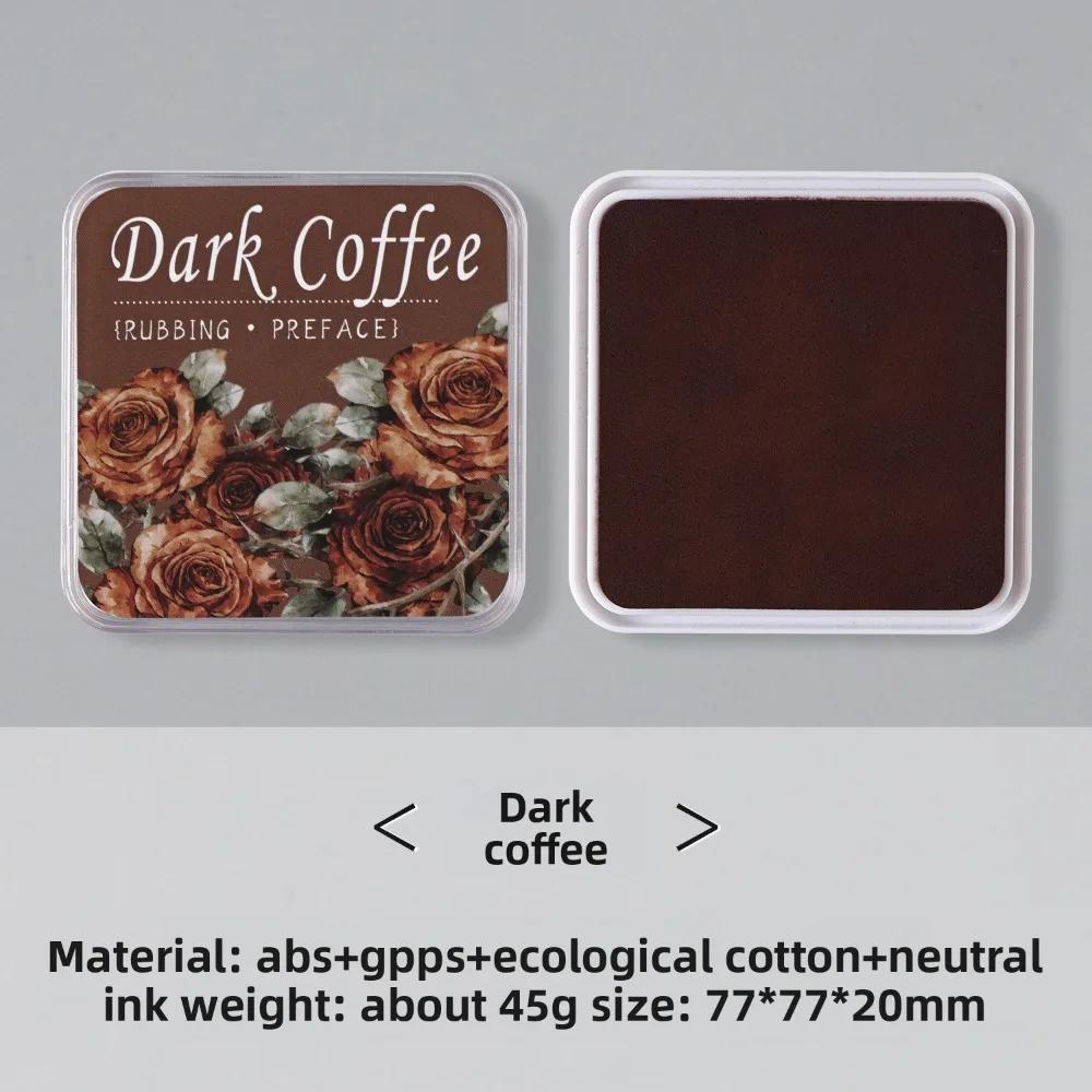 New Square Student Ink Pad Quickly Drying Multiple Colors Self Ink Stamp Eco-cotton Neutral Ink Stationery Inkpad for Students