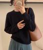 Women's Thickened Wool Cashmere Sweater - Round Neck, Loose Knit, Lazy Style Pullover