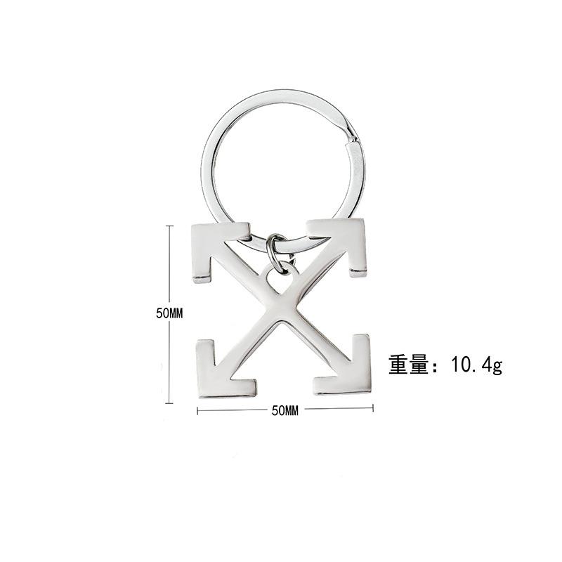 

Cross Arrow Stainless Steel Keychain Trendy Minimalist Design Fashion Bag Pendant Practical Daily Key Accessory
