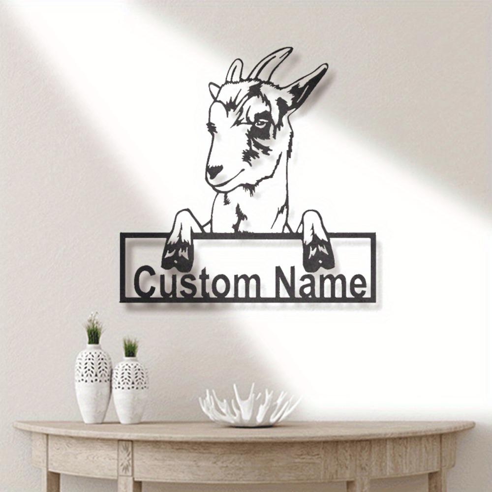 Metal Ram Wall Decor Personalized Modern Metal Sign Home Art