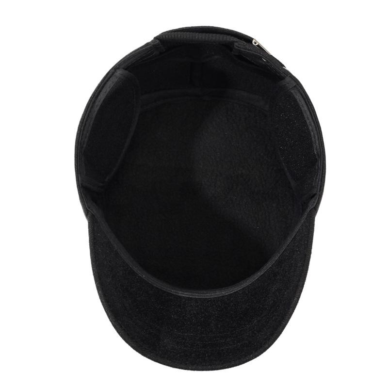 Hat Men's Winter Baseball Cap Middle-Aged and Elderly People's Cap Outdoor Sun Hat Flat Top Cap