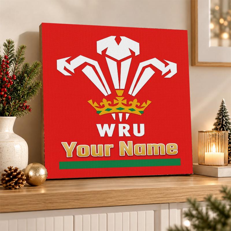 Wales Rugby Custom Name Text 5D Diamond Painting Kit DIY Full Drill Diamond Art Decoration