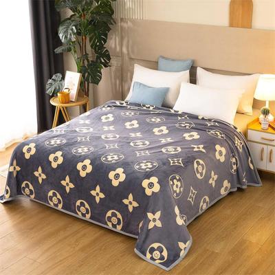 Throw Blanket Cartoon Pattern Thickened Air Conditioning Blanket for Home Bedroom Office Travel