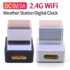 Crystal Cube Photo Display Holographic Desktop Mini Smart WIFI Weather Station Clock with GIF Animations Album for Desktop Decor