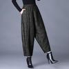 Warm Quilted Cocoon Pants for Middle-Aged Women - Chinese Style, Age-Reducing, Autumn/Winter Cotton, Loose Fit, Casual Tulip Design