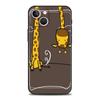 Luxury TPU Soft Phone Case For iPhone 16 11 15 14 Pro MAX 12 13 7 8 Plus X XR XS SE 2022 Black Cover Giraffe Illustration