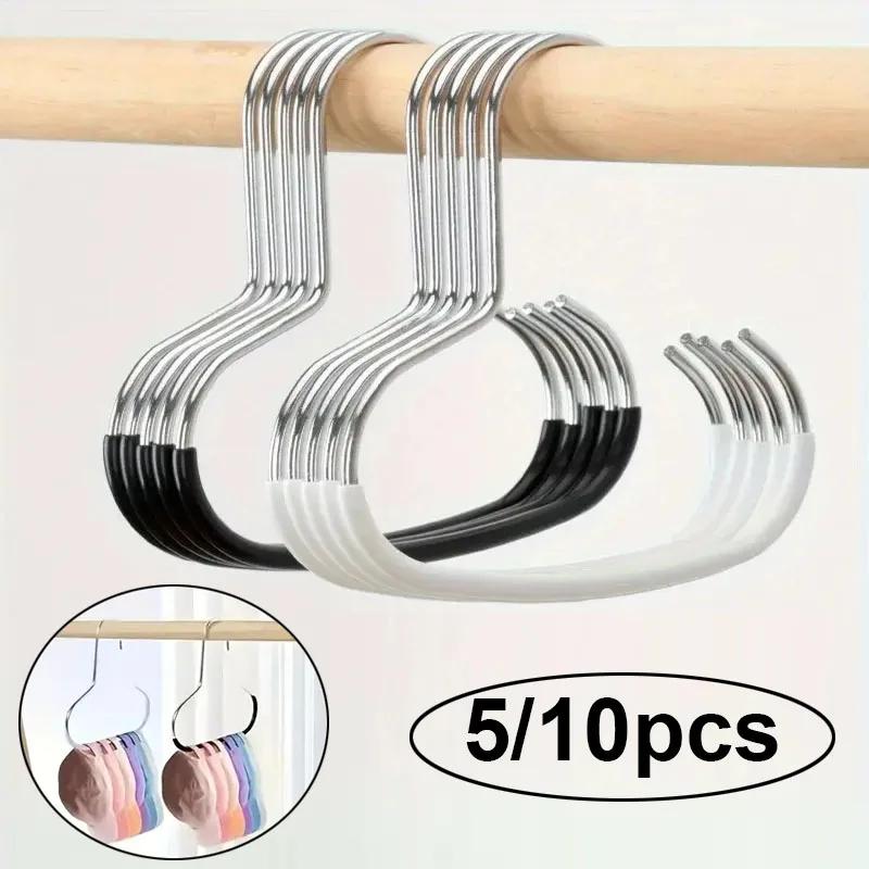 Durable Circle Ring Hat Hanger Versatile Steel Caps Round Hooks 5/10pcs Non-slip Hat Storage Hook Scarf Towel Tie Hanging Rack