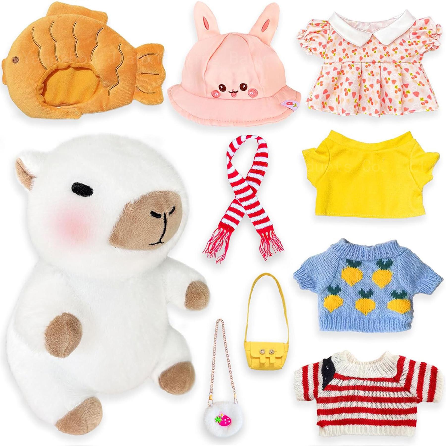 Peluche Capybara Avec Vêtements Et Accessoires Sur Le P 10,2 Pouces (Environ 25,9 cm) Peluche Capybara Mignonne 26cm